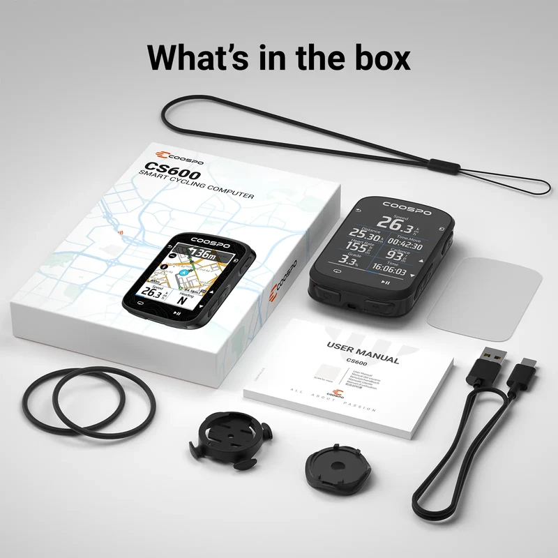 Ciclocomputer Coospo Gps CS600 - Nero