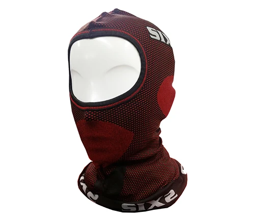 SOTTOCASCO INTEGRALE ROSSO-CARBONIO SIX2 TAGLIA UNICA