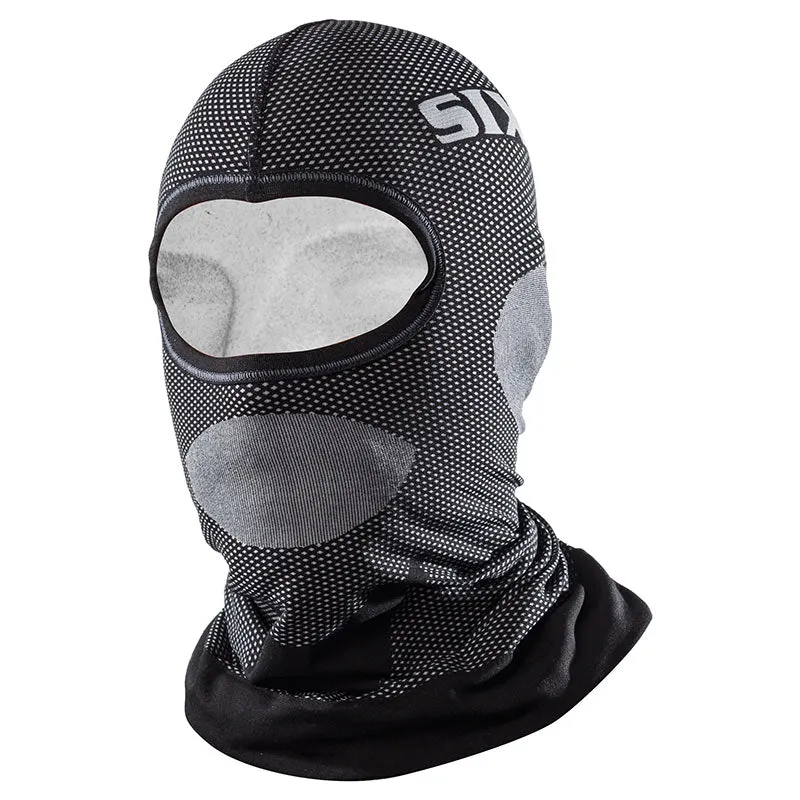 SOTTOCASCO INTEGRALE NERO-CARBONIO SIX2 TAGLIA UNICA