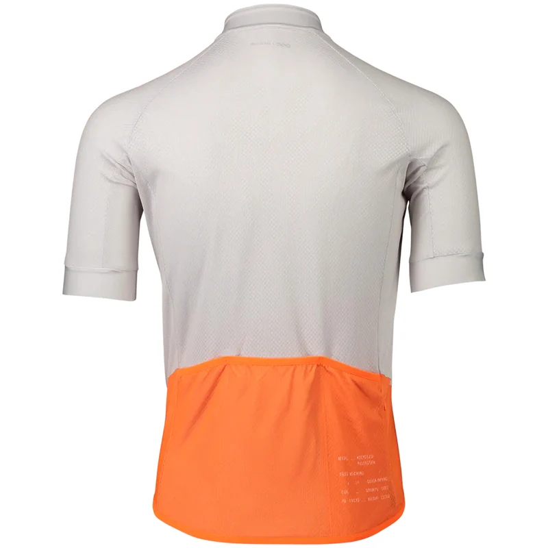 Maglia Poc Essential Road Logo - Grigio arancio