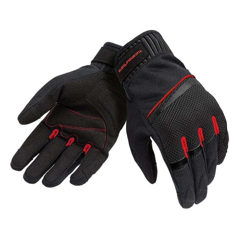 GUANTI TUCANO URBANO UNISEX PENNA MESH NERO–ROSSO