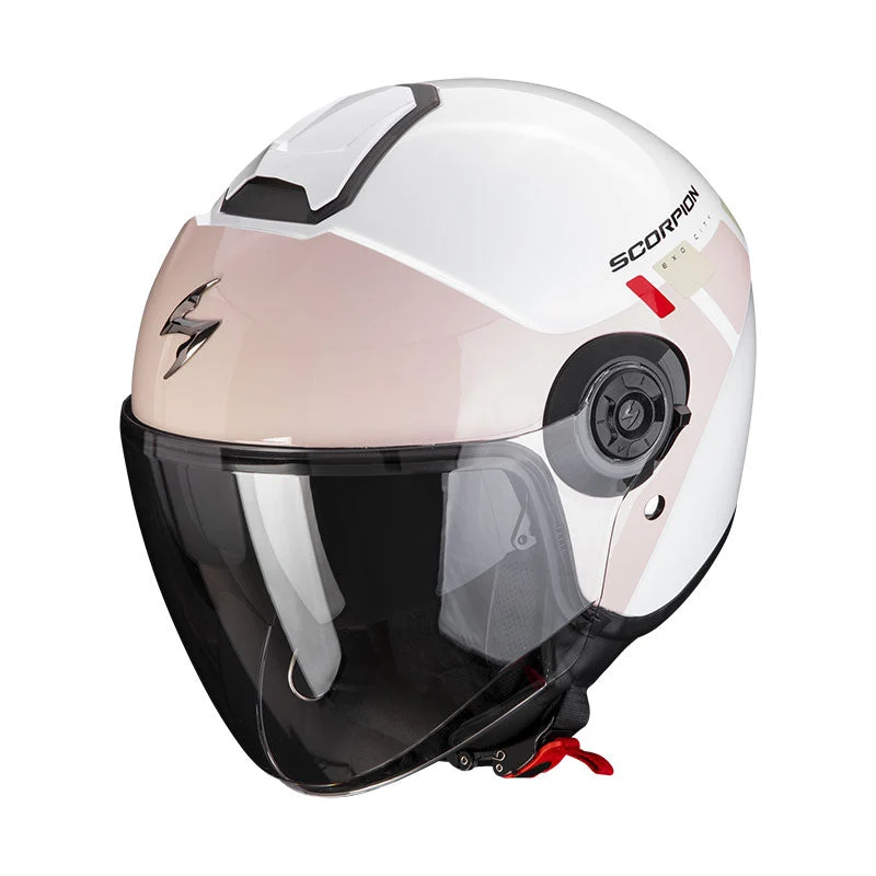 CASCO JET SCORPION EXO-CITY II MALL BIANCO ROSA VERDE