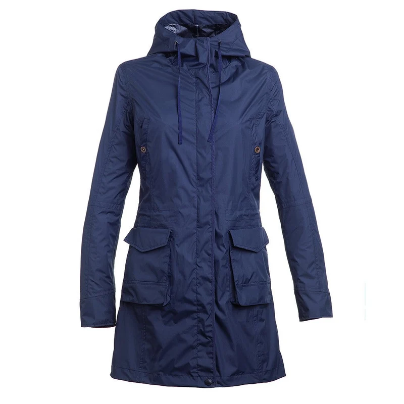 GIACCA LUNGA IMPERMEABILE TRASPIRANTE AMELIA PARKA BLU SCURO