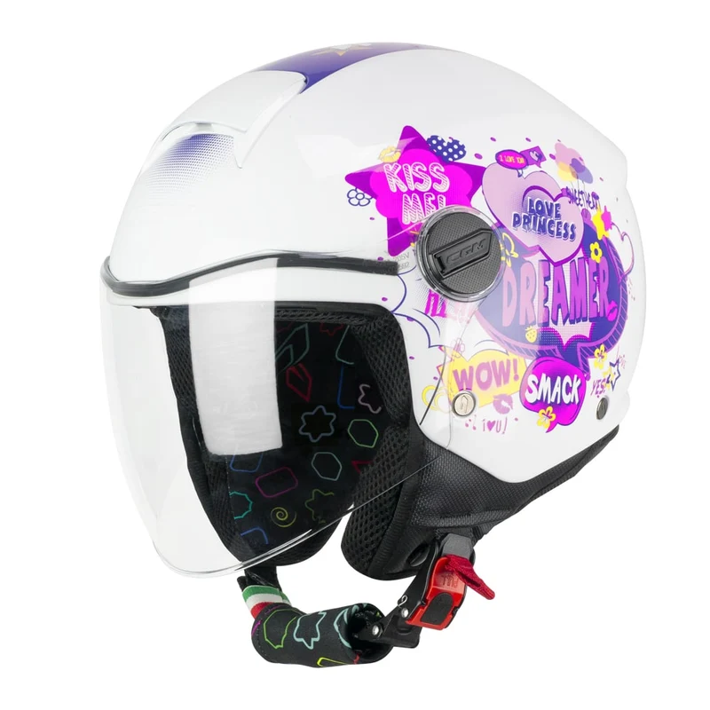 CASCO BAMBINO CGM YOUNG 261G MINI COMICS FUCSIA BIANCO