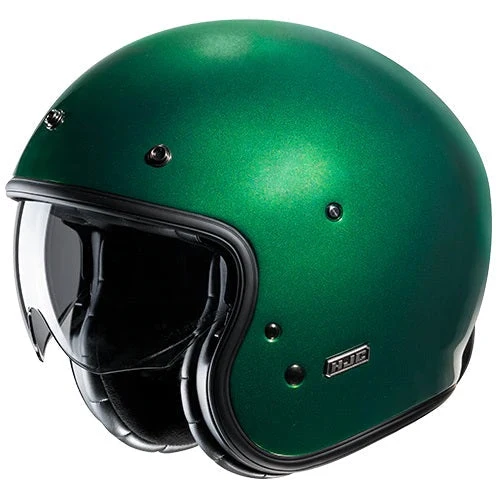 CASCO JET FIBRA HJC V31 DEEP VERDE METALIZZATO