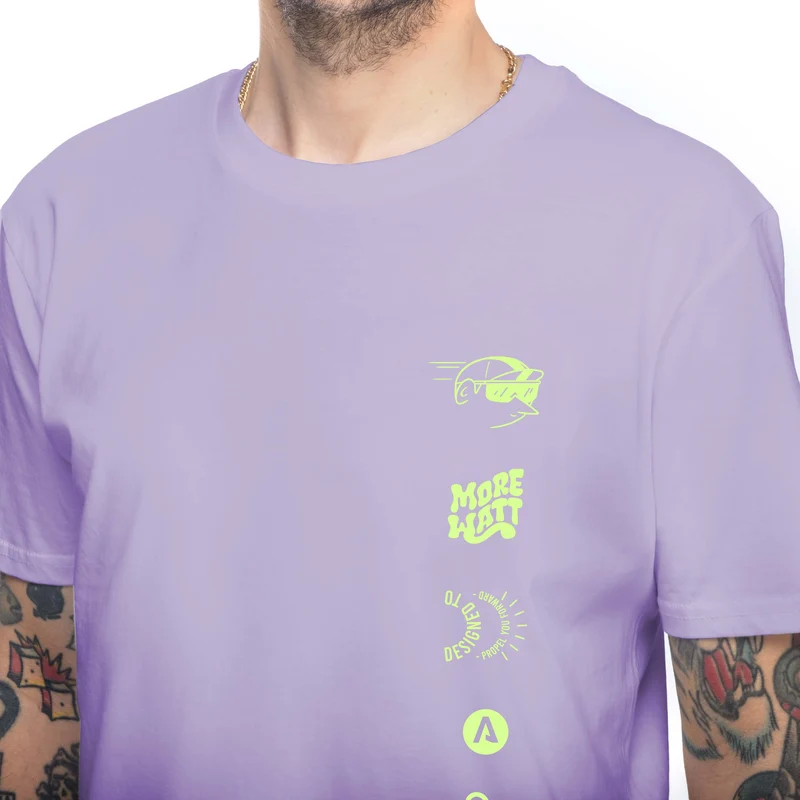 T-shirt More Watt - Lilla