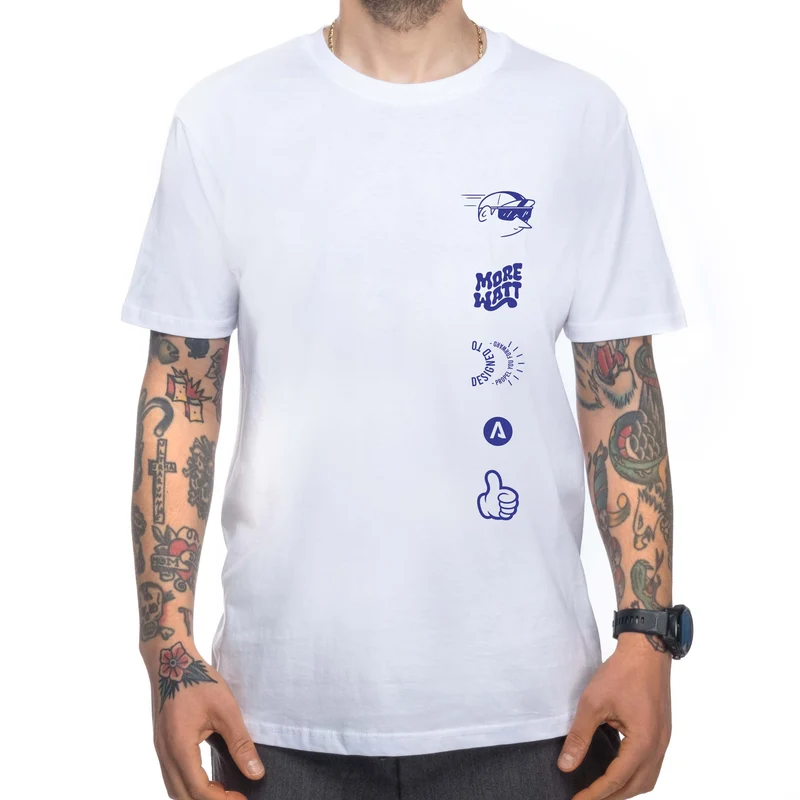T-shirt More Watt - Bianco