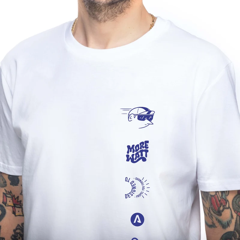 T-shirt More Watt - Bianco