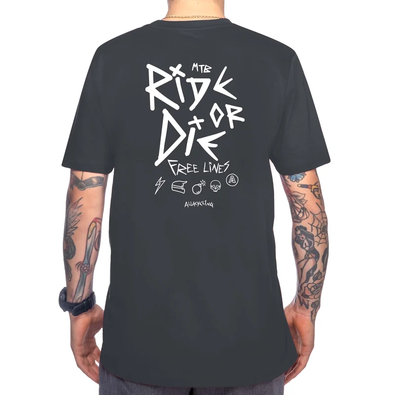 T-shirt Ride or Die - Nero