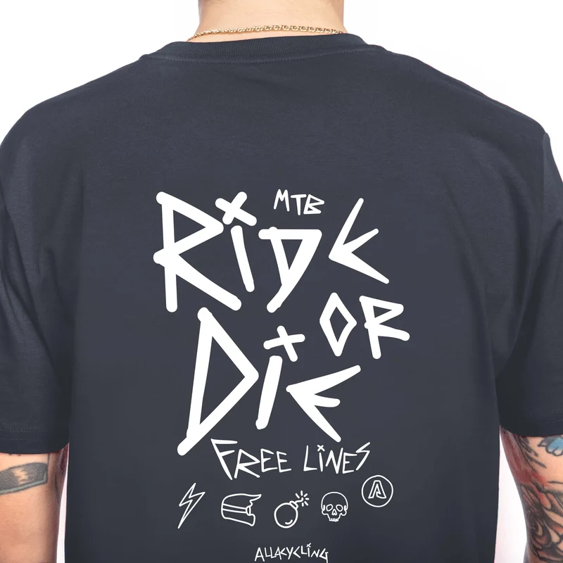 T-shirt Ride or Die - Nero