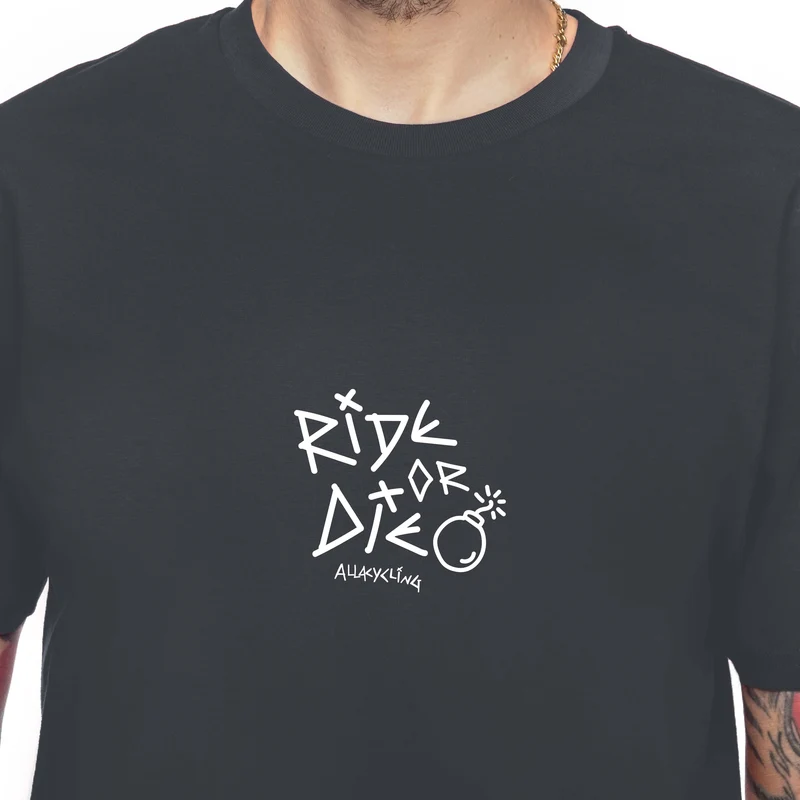T-shirt Ride or Die - Nero