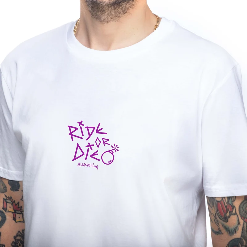 T-shirt Ride or Die - Bianco