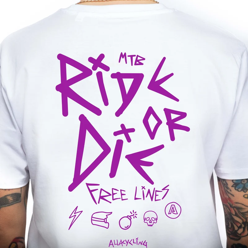 T-shirt Ride or Die - Bianco