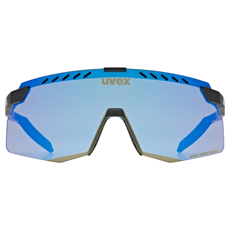Occhiali Uvex Pace Stage S CV - Black Matt Mirror blue