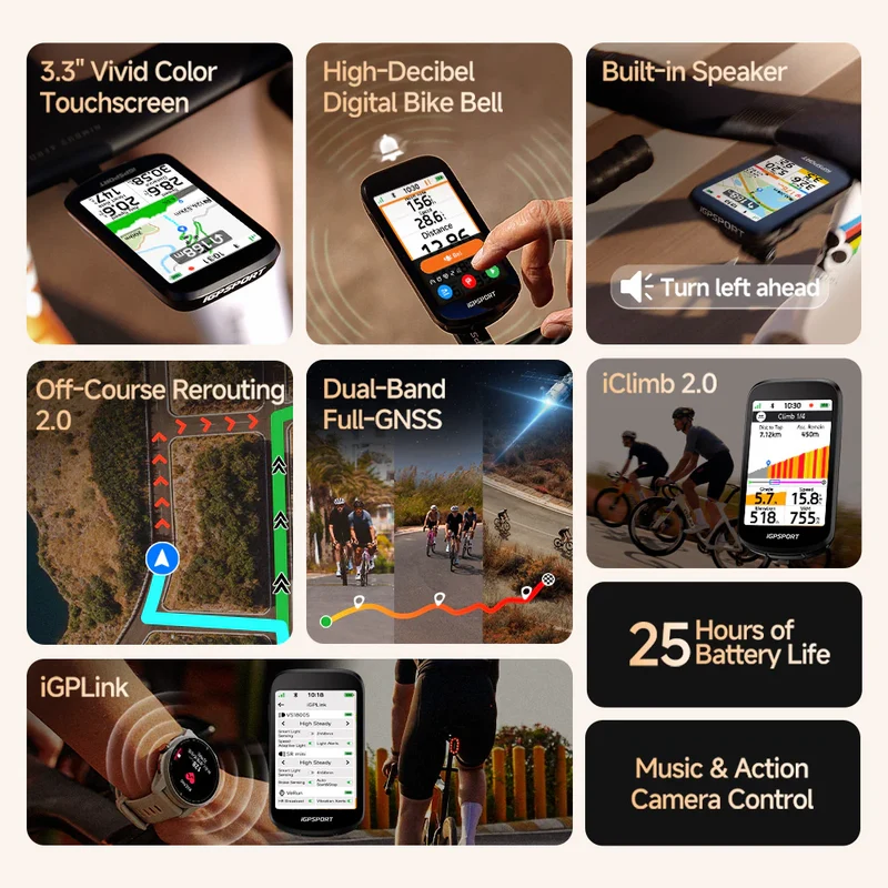Ciclocomputer gps iGPSPORT BSC500 - Nero