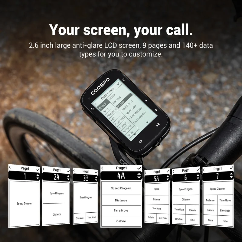 Ciclocomputer Coospo Gps CS500 - Nero