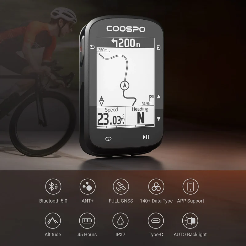 Ciclocomputer Coospo Gps CS500 - Nero