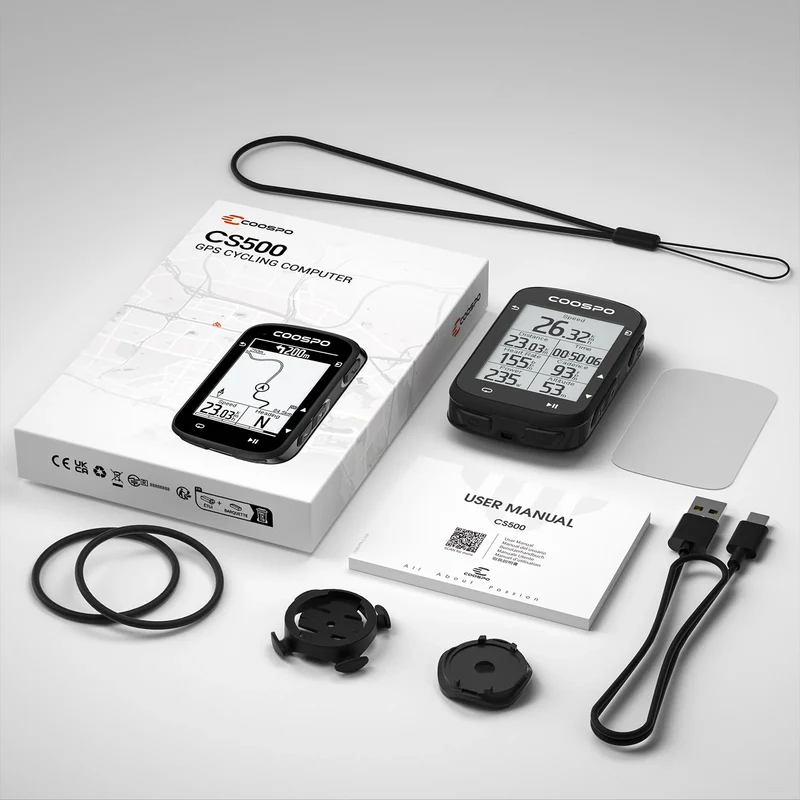 Ciclocomputer Coospo Gps CS500 - Nero
