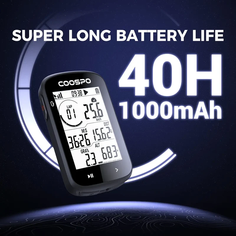Ciclocomputer Coospo Gps CS300 - Nero