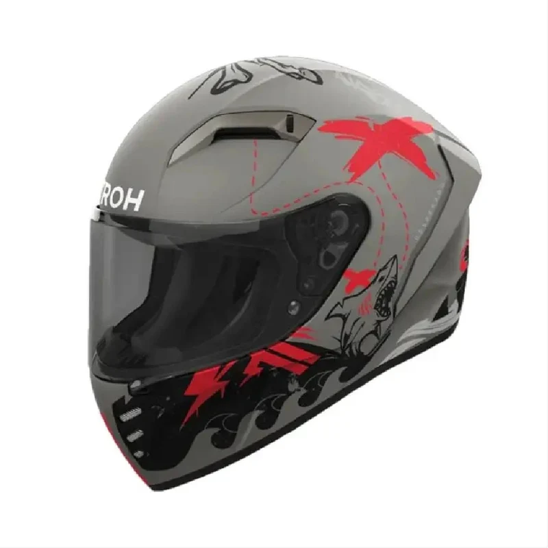 CASCO INTEGRALE AIROH CONNOR DESPERADO OM.22.06 TITANIO