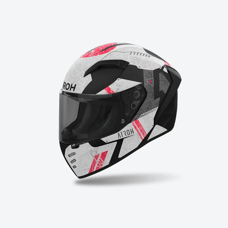 CASCO INTEGRALE AIROH CONNOR OMEGA OM.22.06 NERO GRAFICA GIAPPONE