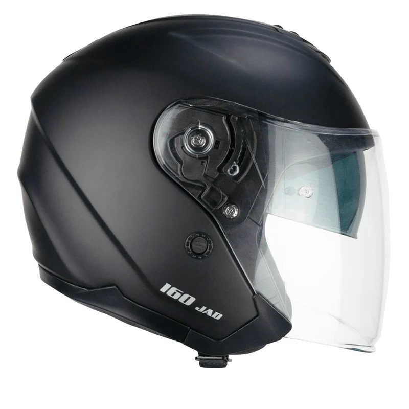 CASCO JET CGM IN FIBRA 160A JAD MONO NERO OPACO OM. 06