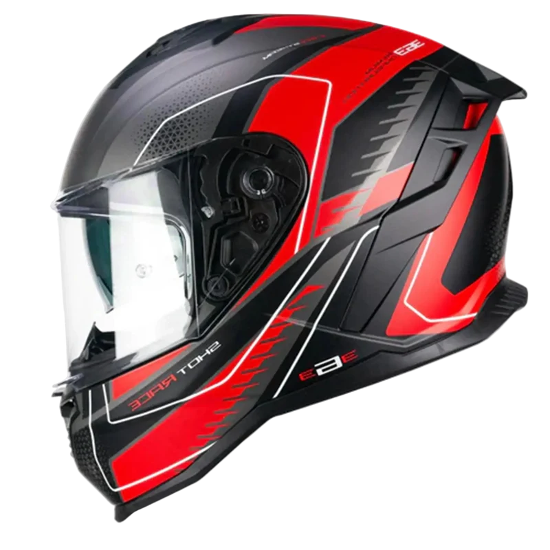 CGM 363G SHOT RACE INTEGRALI CASCHI DI MOTO ANTRACITE ROSSO OPACO