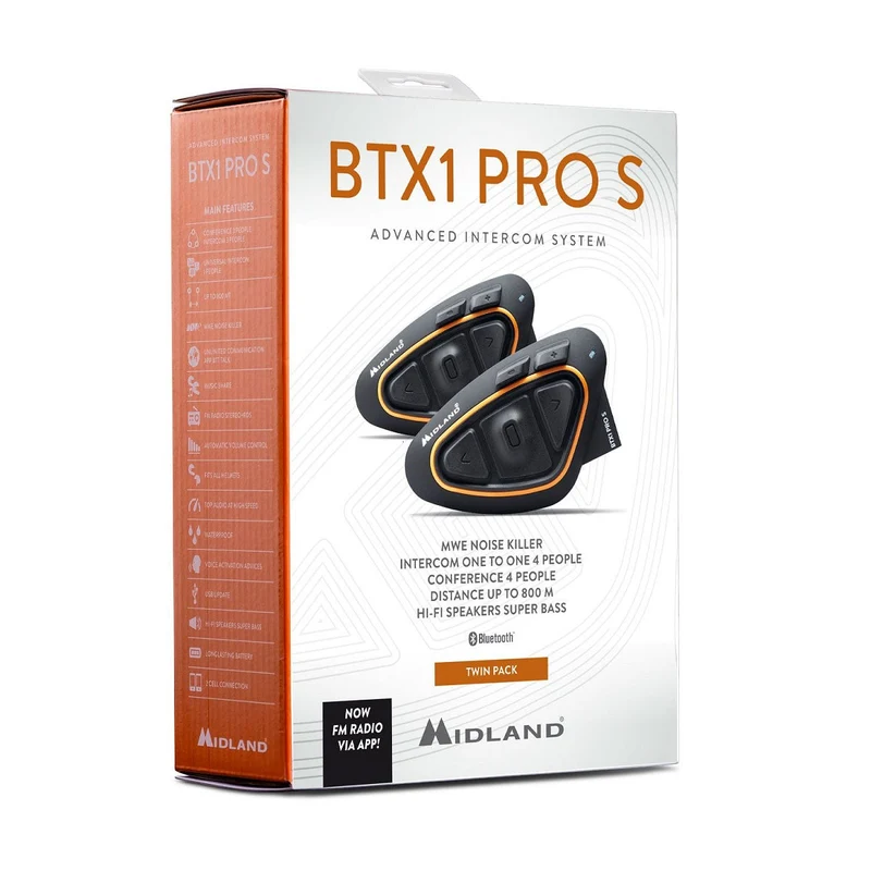 INTERFONO C1411.05 BTX1 S PRO DOPPIO BLUETOOTH MIDLAND 2022