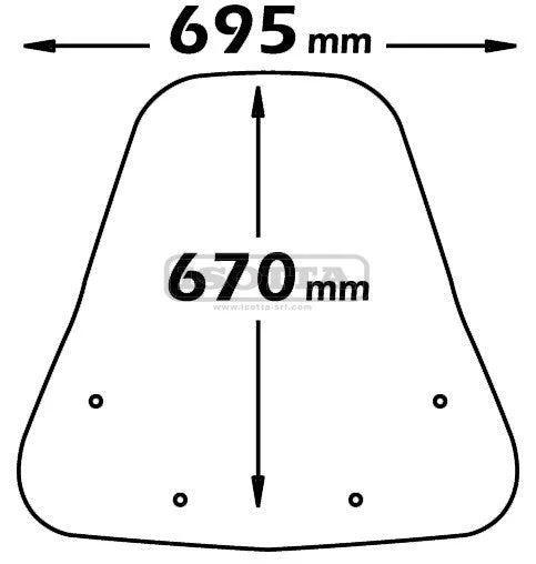 PARABREZZA CON ATTACCHI A528 PEUGEOT LXR 125-200 ANNO 2009 AL 2014
