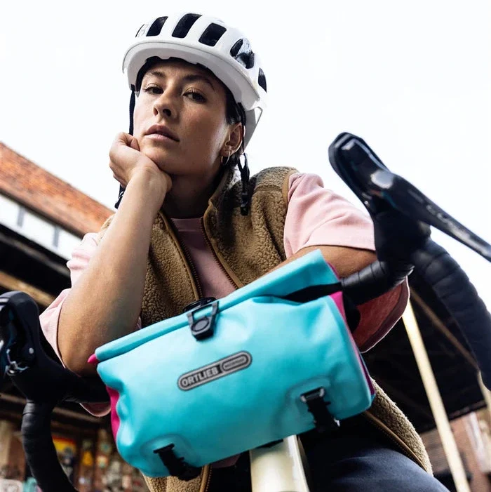 Borsa manubrio Ortlieb Velo-Sling Cyber - Blu rosa