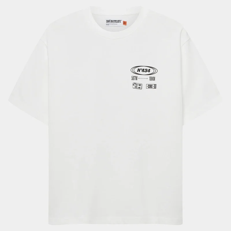 T-Shirt Cafe du Cycliste Col D'Eze - Bianco
