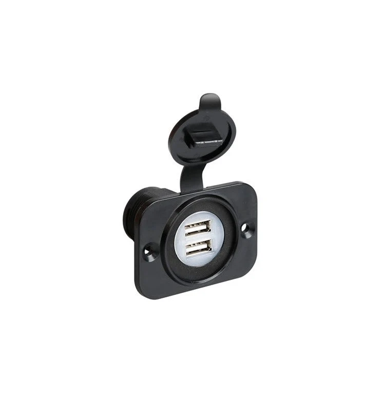 DOPPIA PRESA USB EXT8 12-24V MONTAGGIO AD INCASSO