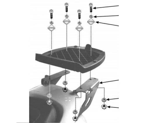 PORTAPACCHI PER YAMAHA MAJESTY-MBK S