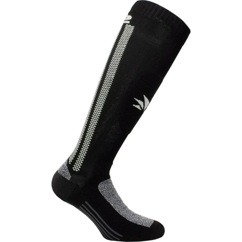 CALZETTONE LUNGO SIX2 RINFORZATO NERO BIANCO CARBON