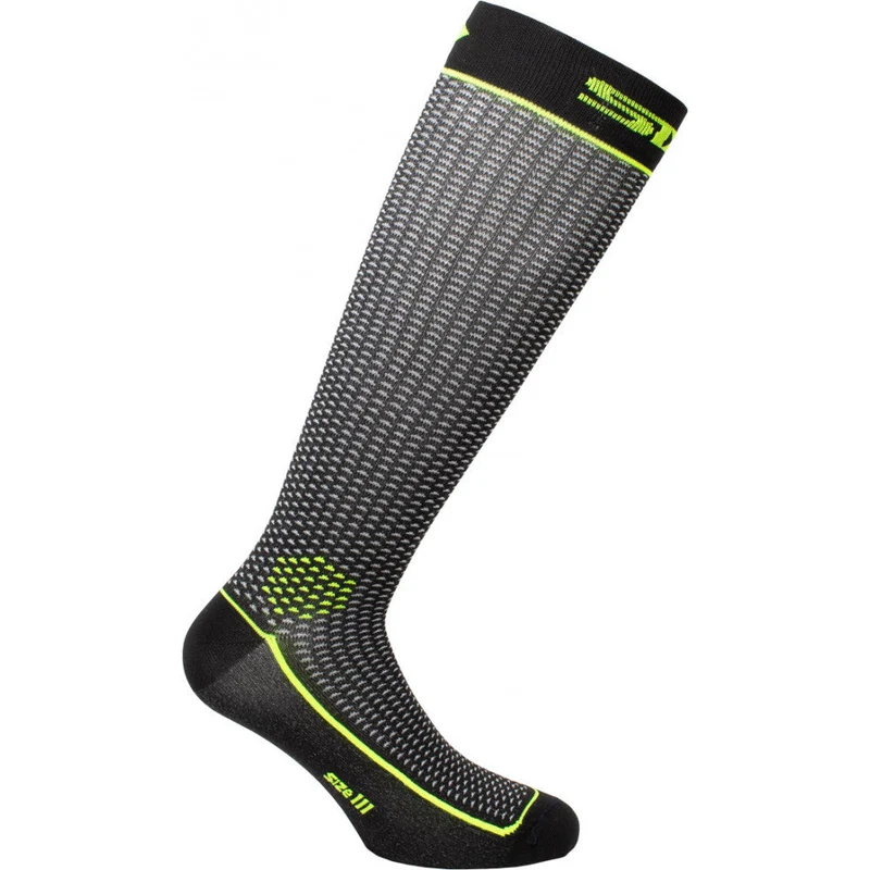 CALZA LUNGA SOCKS NERA GIALLO