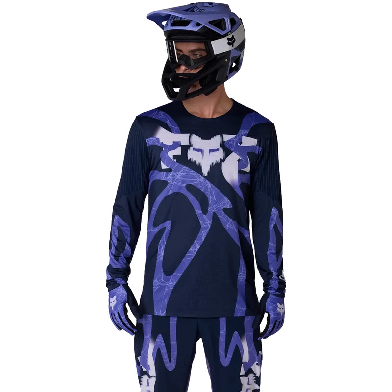Maglia maniche lunghe mtb Fox Flexair Diffuse - Viola