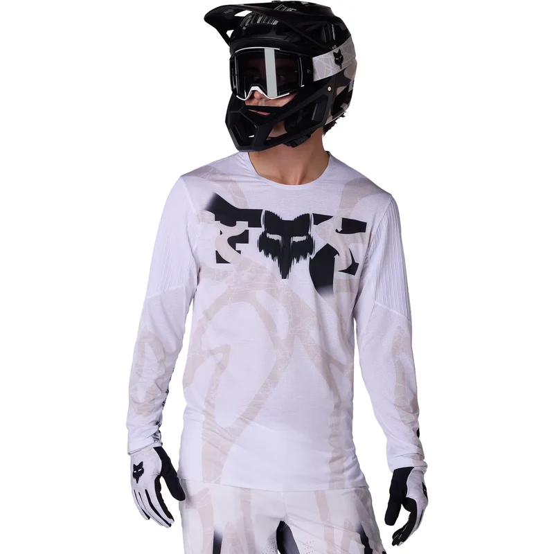 Maglia maniche lunghe mtb Fox Flexair Diffuse - Bianco
