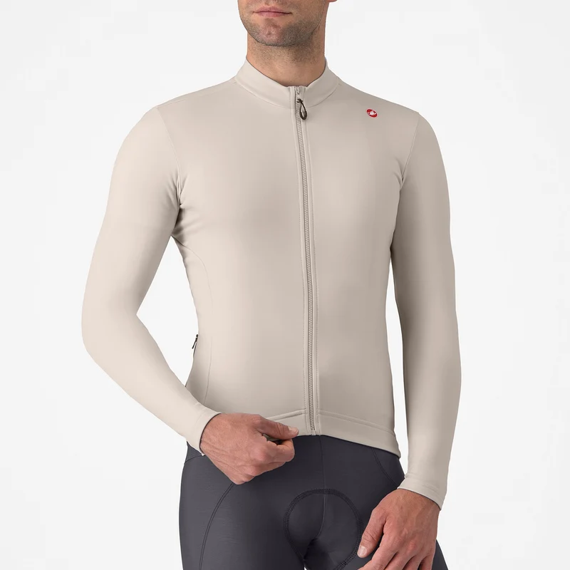 Maglia maniche lunghe Castelli Espresso Thermal - Beige