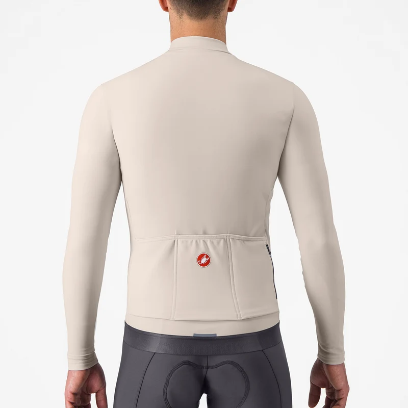 Maglia maniche lunghe Castelli Espresso Thermal - Beige