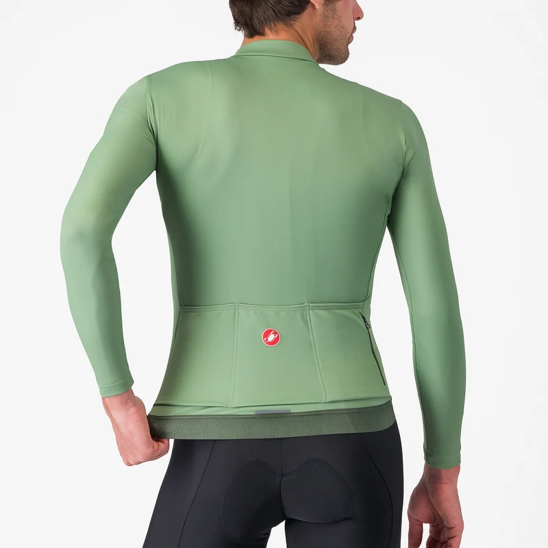 Maglia maniche lunghe Castelli Espresso Thermal - Verde chiaro