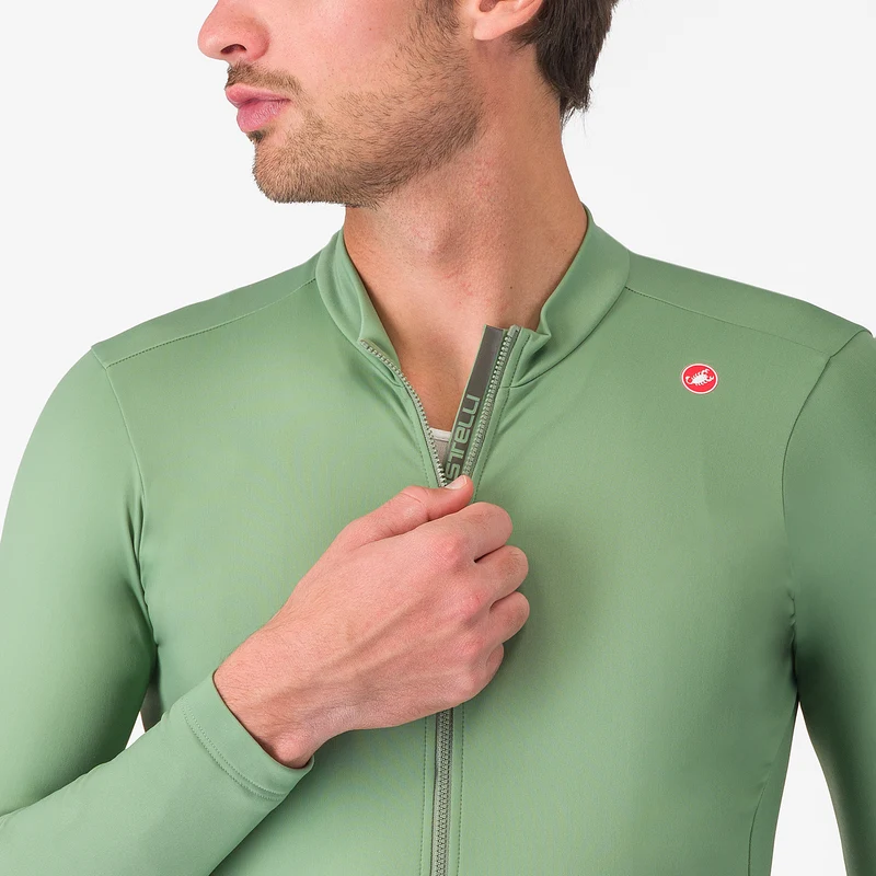 Maglia maniche lunghe Castelli Espresso Thermal - Verde chiaro