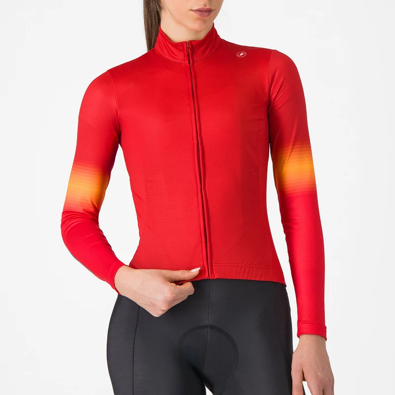 Maglia maniche lunghe donna Castelli Corso Thermal - Rosso
