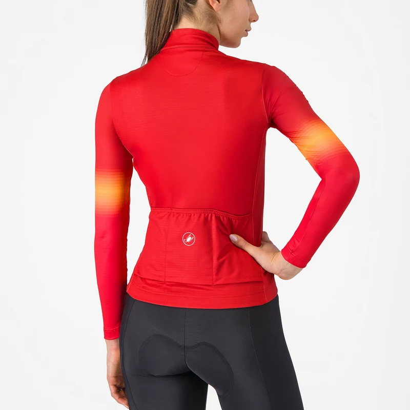 Maglia maniche lunghe donna Castelli Corso Thermal - Rosso