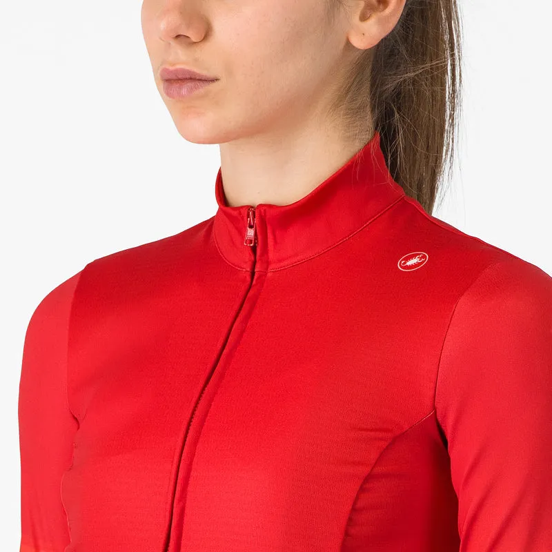 Maglia maniche lunghe donna Castelli Corso Thermal - Rosso