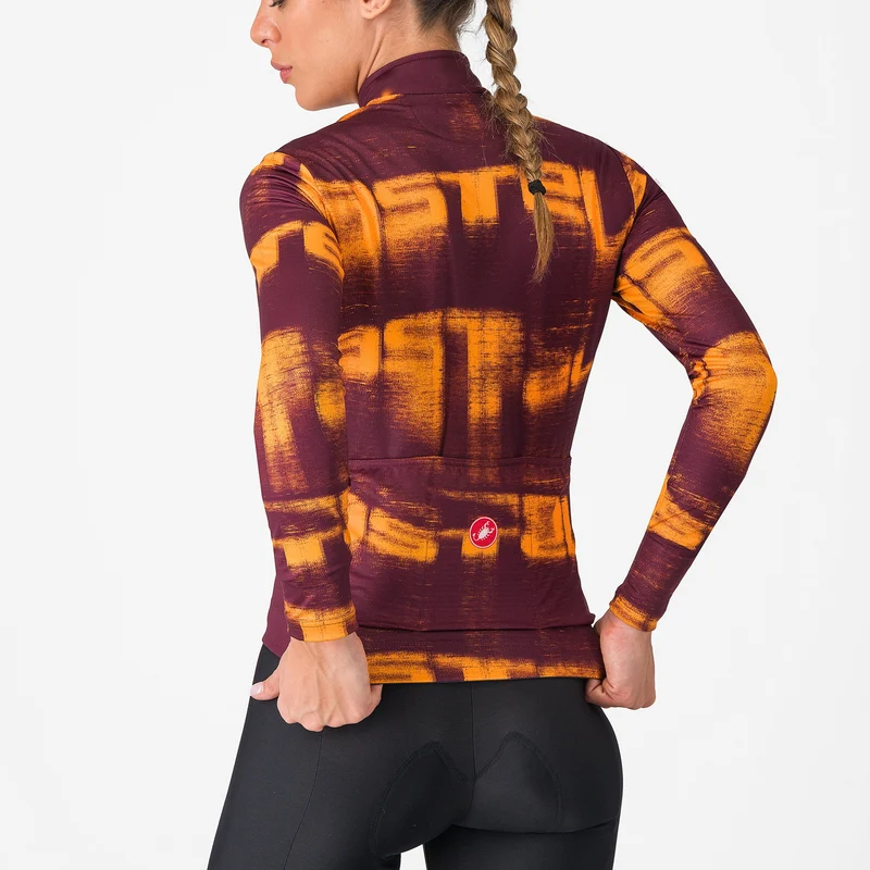 Maglia maniche lunghe donna Castelli Blur Thermal - Bordeaux