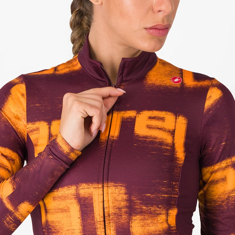 Maglia maniche lunghe donna Castelli Blur Thermal - Bordeaux