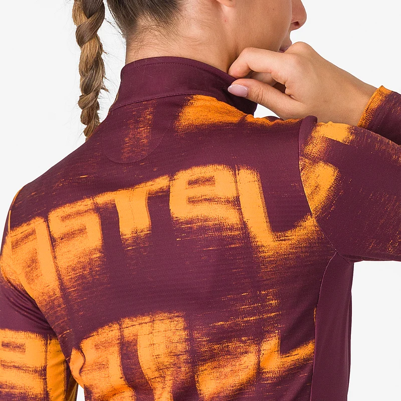 Maglia maniche lunghe donna Castelli Blur Thermal - Bordeaux