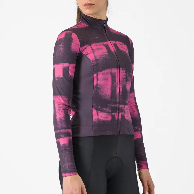 Maglia maniche lunghe donna Castelli Blur Thermal - Viola