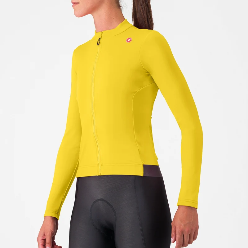 Maglia donna maniche lunghe Castelli Espresso Thermal - Giallo