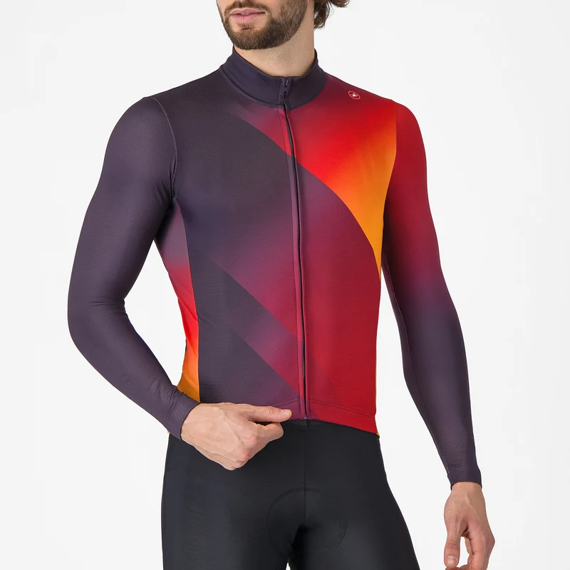 Maglia maniche lunghe Castelli Amplify - Rosso